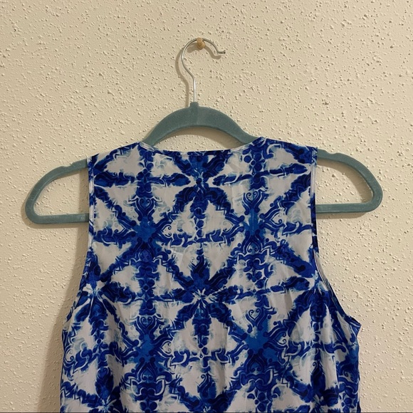 Michael Kors Blue Starburst Tile Print Tank Top - Picture 10 of 11